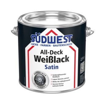 All deck weisslack satin