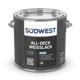 All deck weisslack satin